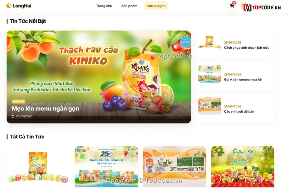 Website bán rau,website bán thạch,web bán thạch
